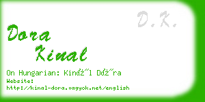 dora kinal business card